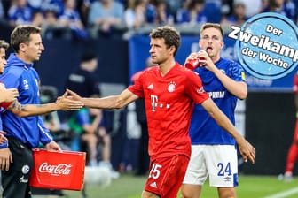 Die 57. Minute auf Schalke: Thomas Müller wird durch Zugang Philippe Coutinho ersetzt.