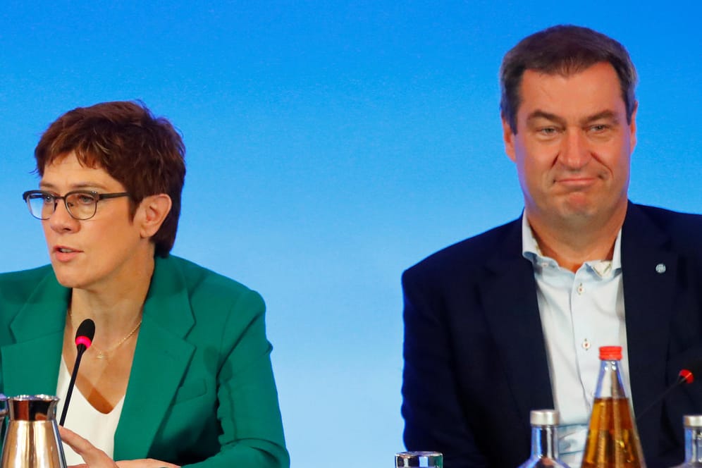 Annegret Kramp-Karrenbauer und Markus Söder: Die Union stellt sich gegen den SPD-Vorschlag zur Vermögensteuer.