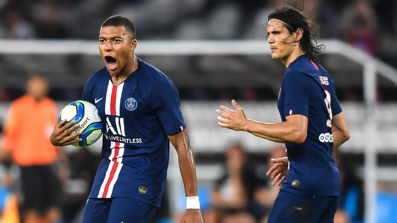 Fallen aus: Kylian Mbappé (l.) und Edinson Cavani.