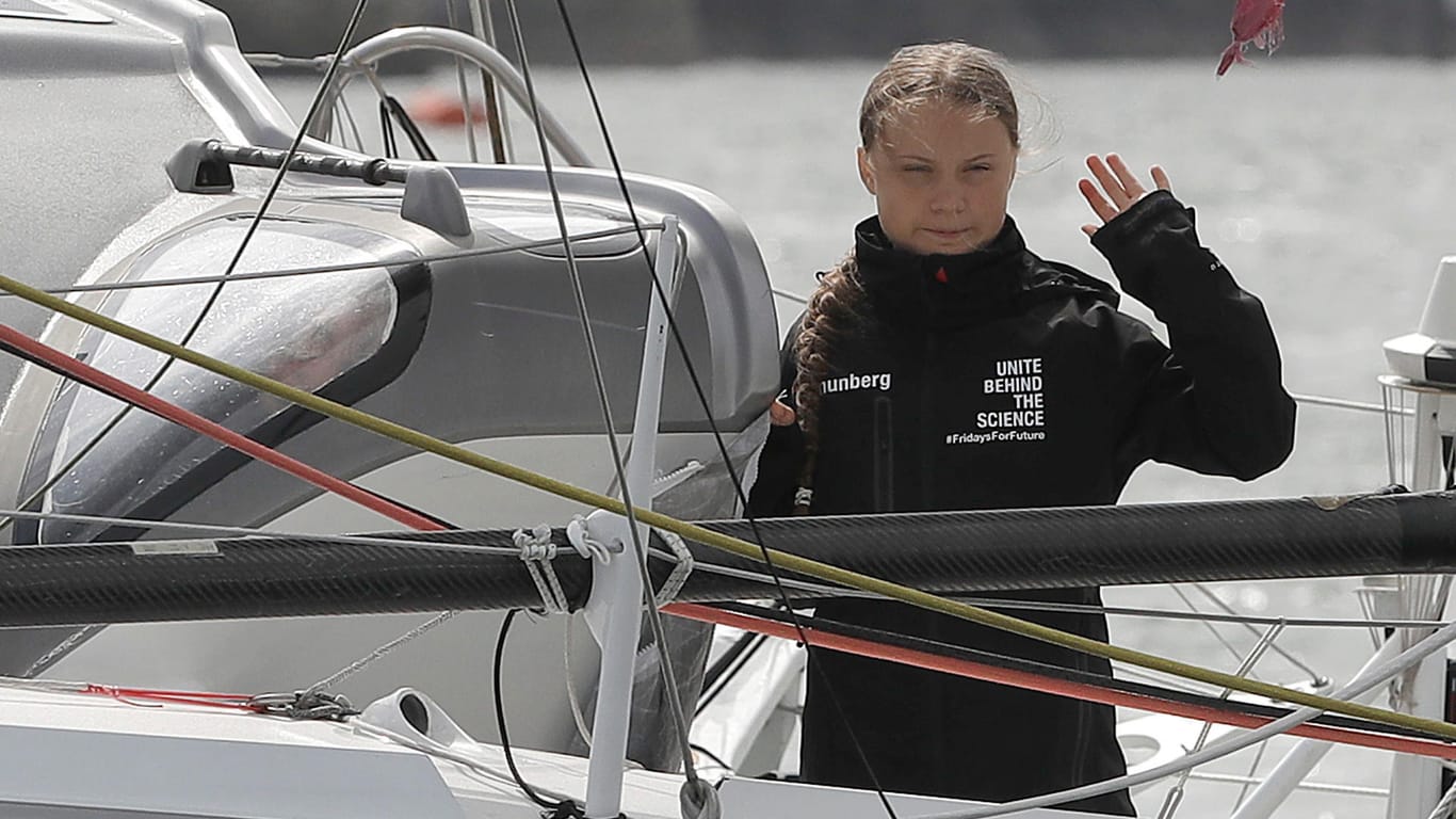 Greta Thunberg: Statt auf dem Luftweg reist die Klimaktivistin auf dem Wasser nach New York.