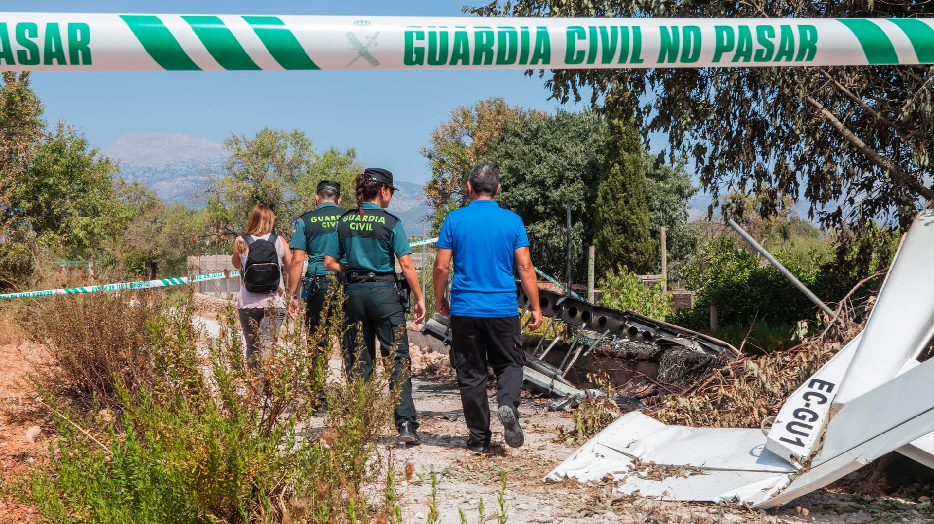 Absturzstelle: Sieben Menschen kamen bei dem Unglück auf Mallorca um.