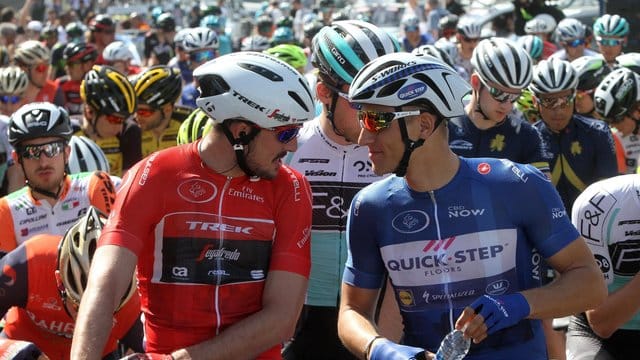 Viele Jahre Teamkollegen,aber auch Konkurrenten: Marcel Kittel (r) und John Degenkolb.