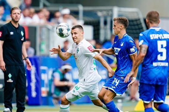 Musste mit Werder auch in Hoffenheim eine Pleite hinnehmen: Maximilian Eggestein (l).