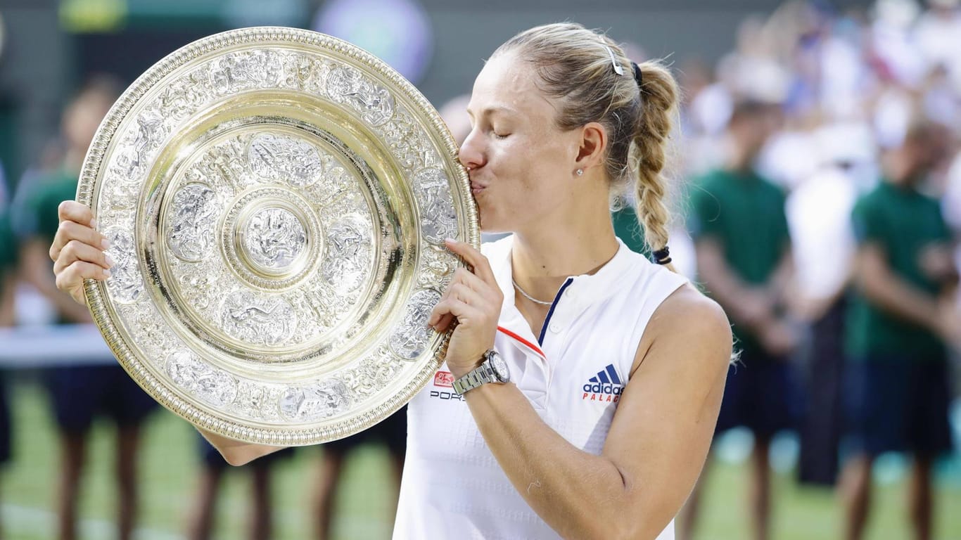 Angelique Kerber nach dem gewonnenen Wimbledon 2018.