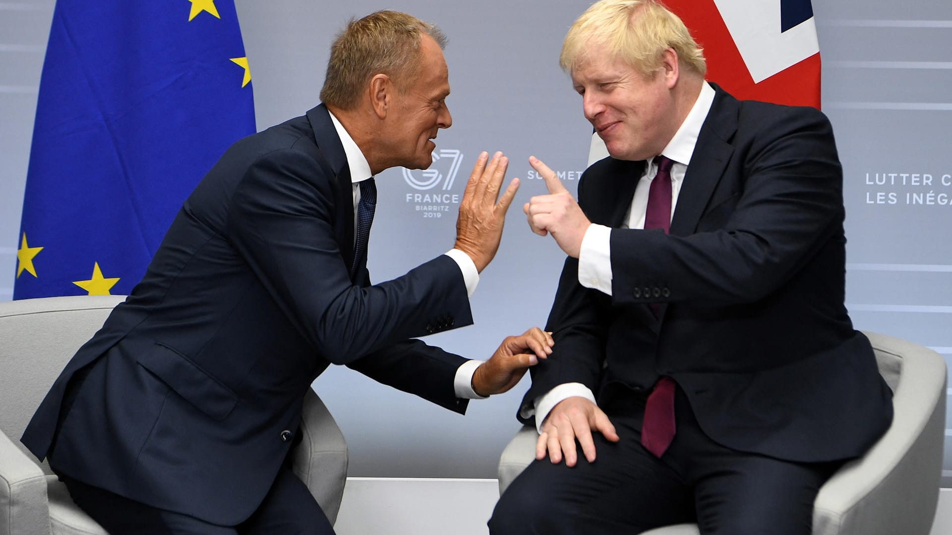 EU-Ratschef Tusk, britischer Premier Johnson.