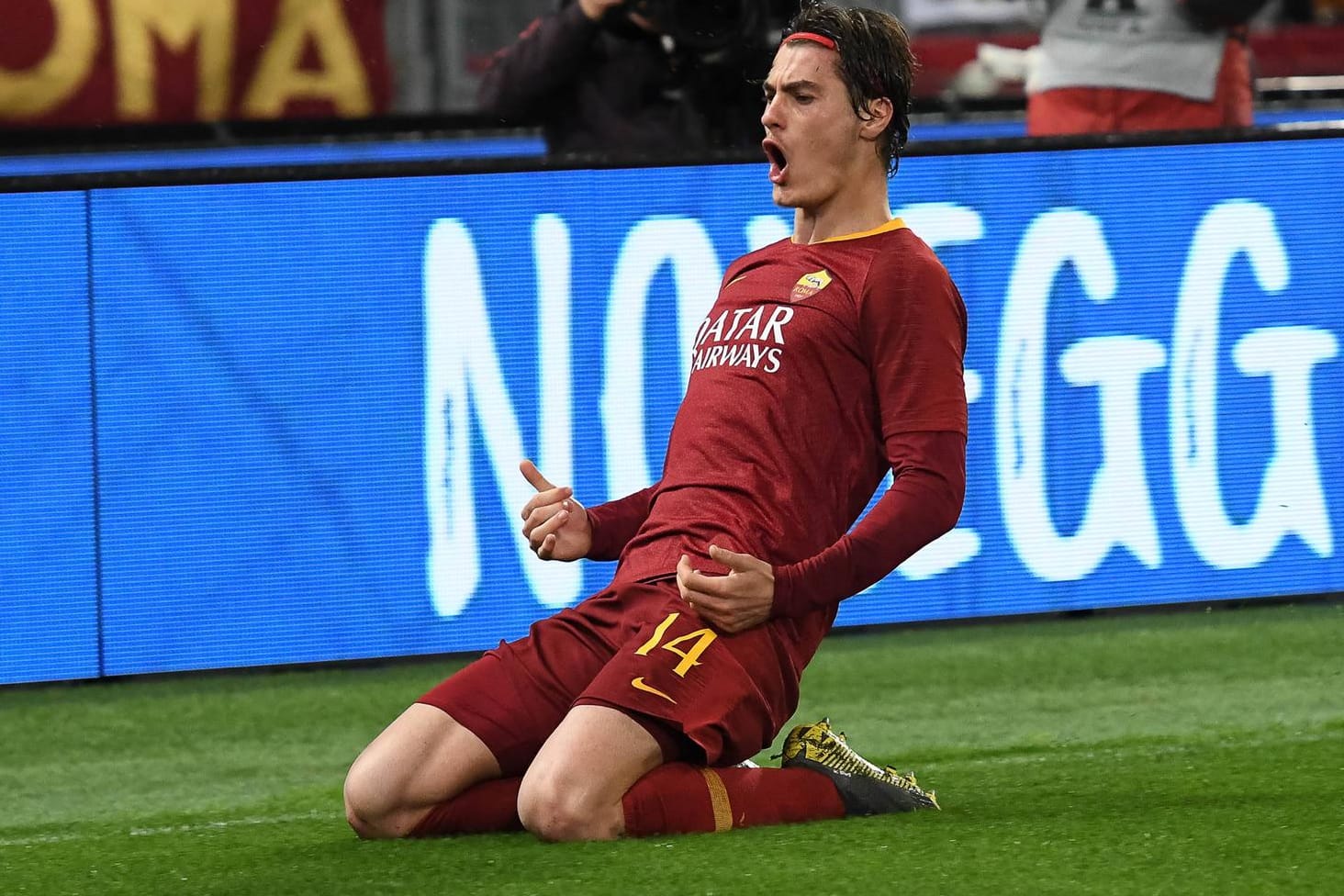 Eher seltenes Bild: Patrik Schick jubelte in 58 Partien für die Roma lediglich achtmal nach eigenen Toren. Für die tschechische Nationalelf traf er in 17 Partien dagegen bereits siebenmal.