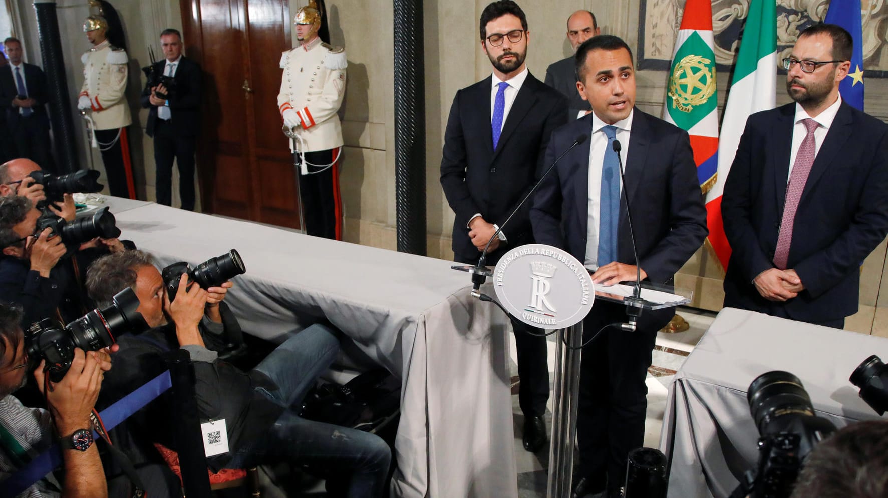 Luigi di Maio, der Vorsitzende der Fünf Sterne: Seine Partei hat sich mit dem Sozialdemokraten auf eine Regierungskoalition verständigt.