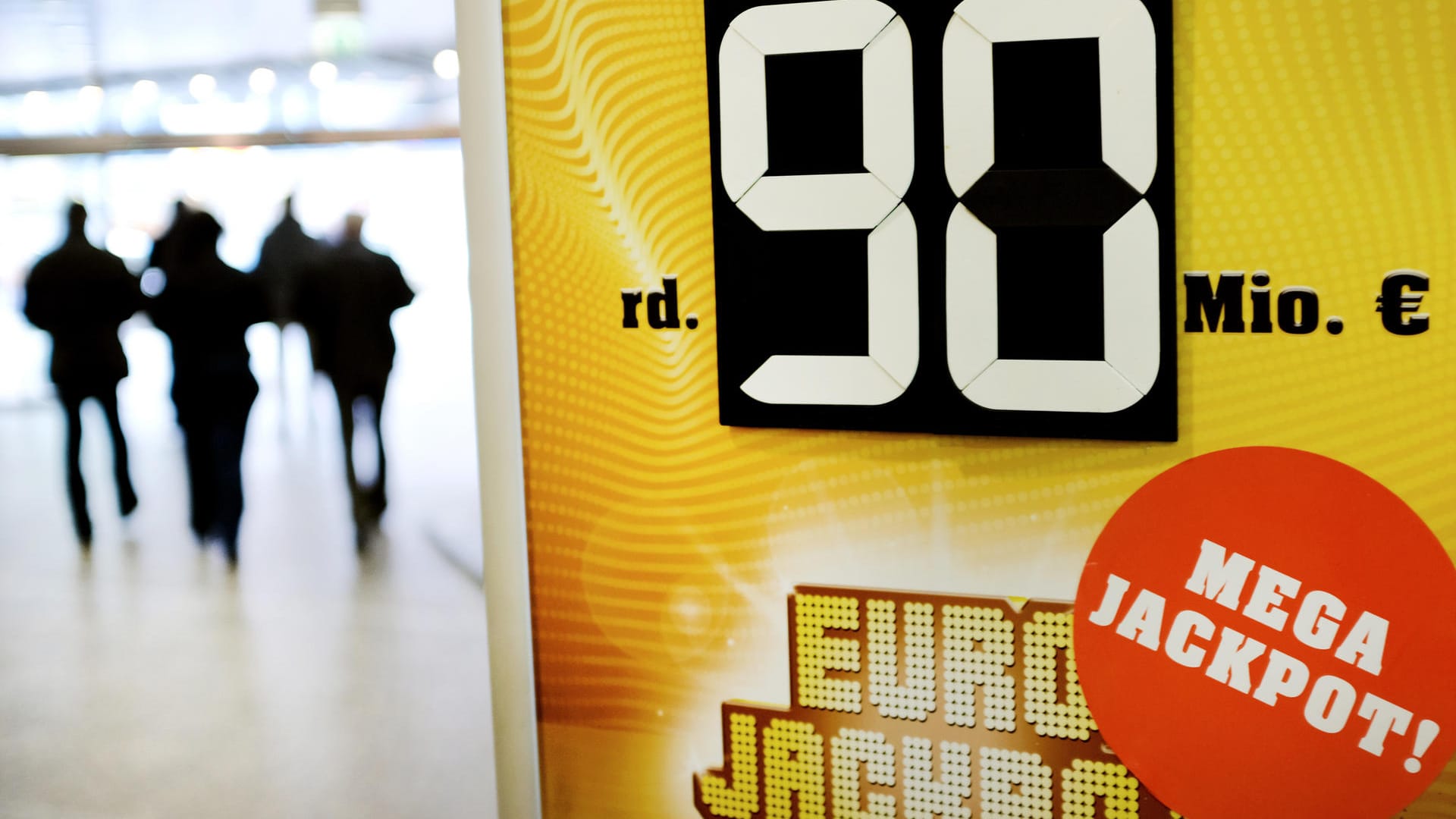 Werbetafel für den Eurojackpot Werbetafel für den Eurojackpot