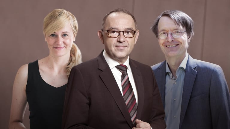 Diese NRW-Politiker würden gerne SPD-Chef werden: Christina Kampmann (v.l.), Norbert Walter-Borjans und Karl Lauterbach.