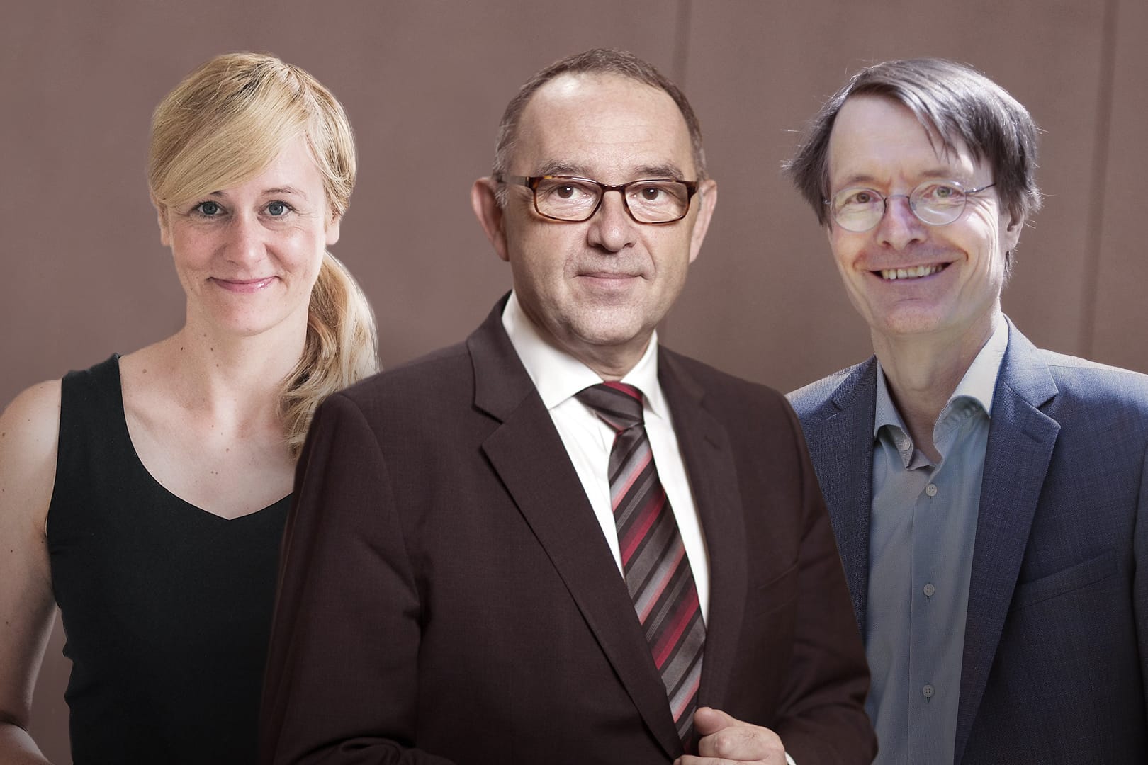 Diese NRW-Politiker würden gerne SPD-Chef werden: Christina Kampmann (v.l.), Norbert Walter-Borjans und Karl Lauterbach.