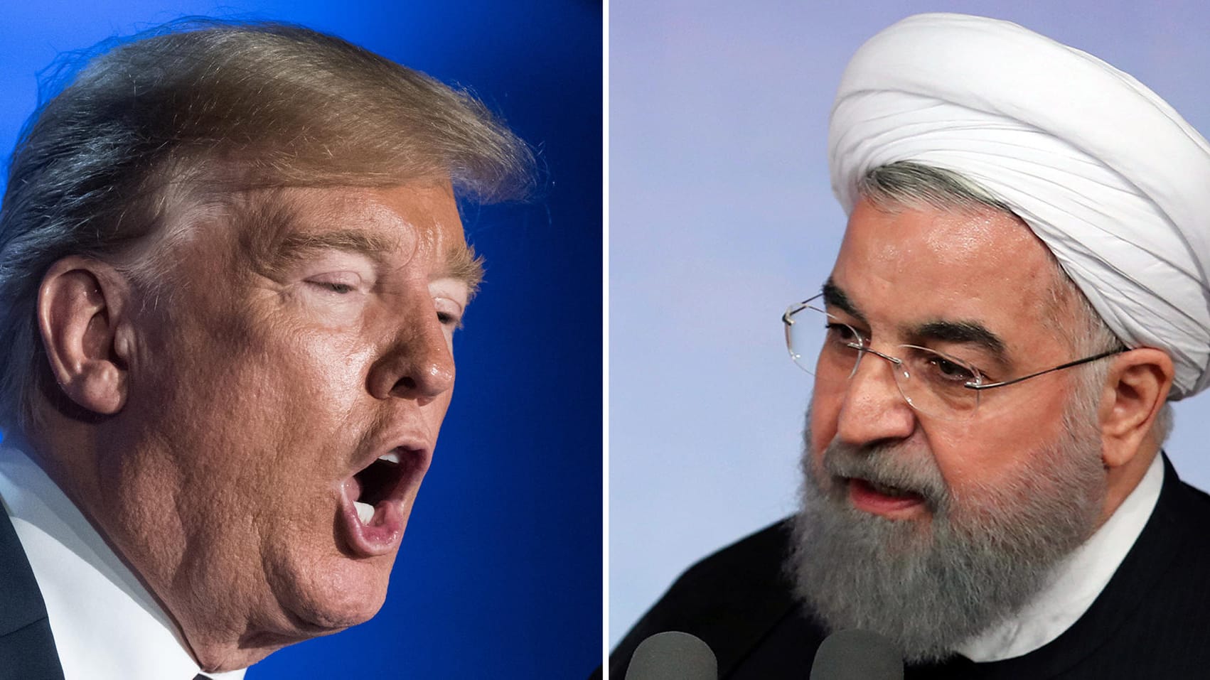 Donald Trump und Hassan Rohani: Die USA sollen die Kommunikationsnetze der Iranischen Revolutionsgarden lahmgelegt haben.