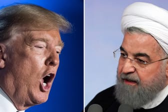 Donald Trump und Hassan Rohani: Die USA sollen die Kommunikationsnetze der Iranischen Revolutionsgarden lahmgelegt haben.
