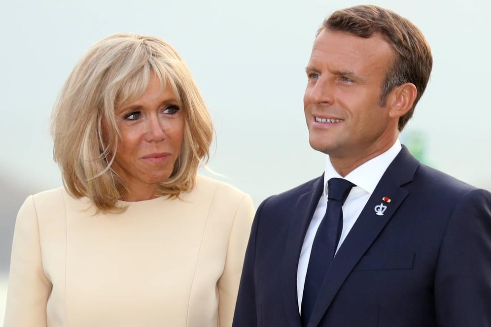 Brigitte und Emmanuel Macron beim G7-Gipfel: Die Frau des französischen Präsidenten bedankte sich für Unterstützung aus Brasilien.
