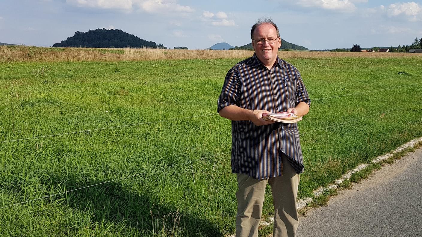 SPD-Mann Peter Goebel in der Sächsischen Schweiz.