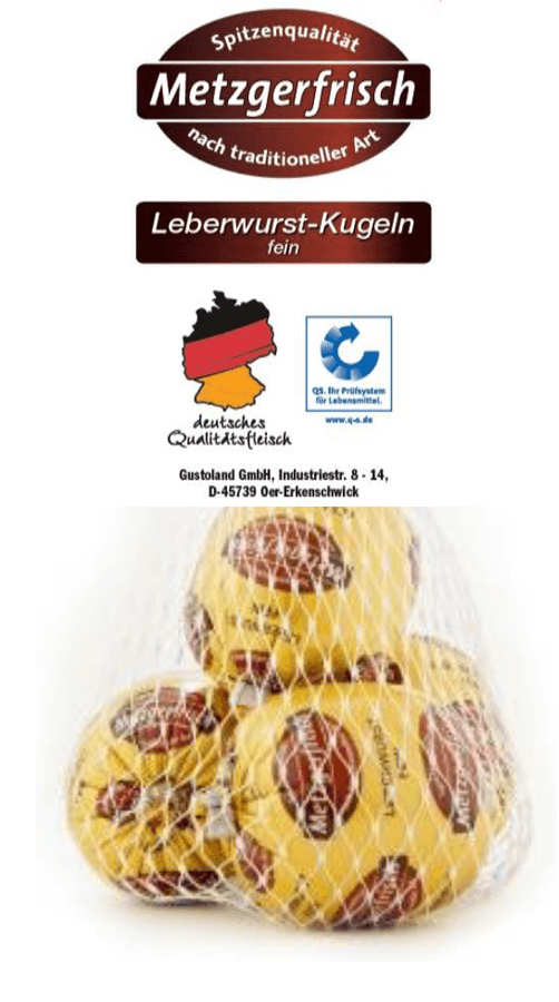 Leberwurstkugeln: Das betroffene Produkt „Metzgerfrisch Leberwurst-Kugeln fein, 200g“ des Herstellers Gustoland GmbH wurde bei Lidl Deutschland in mehreren Bundesländern verkauft.