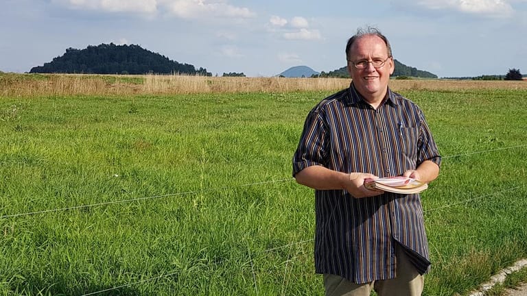 Wahlkampf in der Sächsischen Schweiz: SPD-Mann Peter Goebel gibt nicht auf.