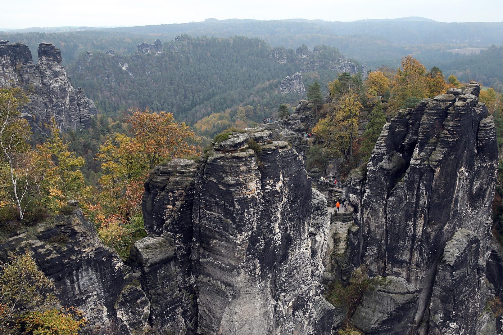 Felsen bei Rathen in der Sächsischen Schweiz: In dieser Gegend spielt die SPD fast keine Rolle.