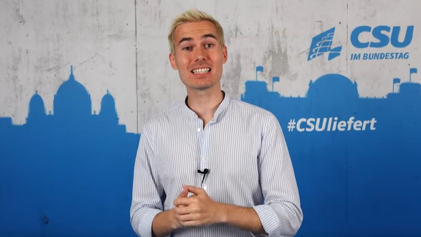 Moderator Armin Petschner in dem ersten Video der Show: Mit dem neuen Format "#CSYOU" will die Partei junge Wähler für sich gewinnen.
