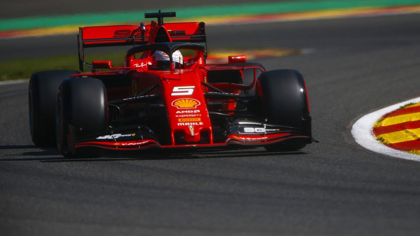 Sebastian Vettel: Der Ferrari-Pilot startet beim Großen Preis von Spa von Startposition zwei.