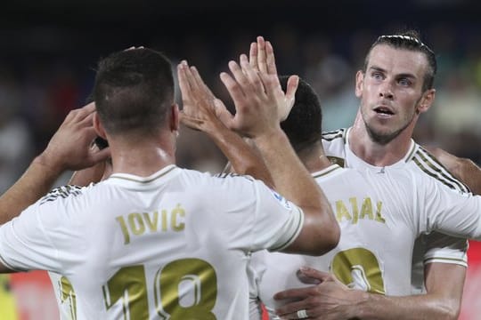 Reals Gareth Bale (r): Bale schoss beide Treffer und flog anschließend noch vom Platz.
