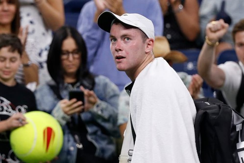 Dominik Koepfer ist bei den US Open an Daniil Medwedew gescheitert.