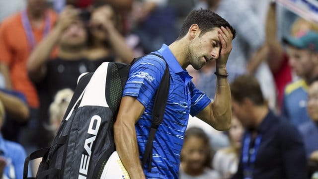 Novak Djokovic hatte Schmerzen in der Schulter.