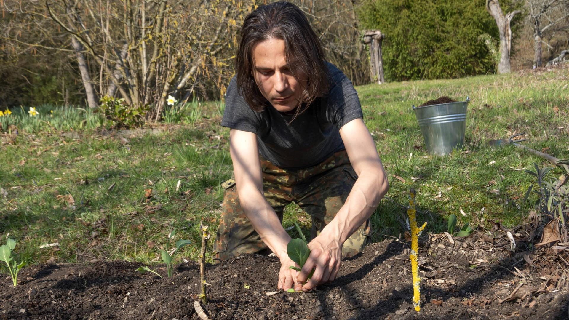 Ein Mann beim Setzen von Pflanzen: Wenn Sie sich nicht selbst um Ihren Garten kümmern können, dürfen Sie dann Dritte damit beauftragen?