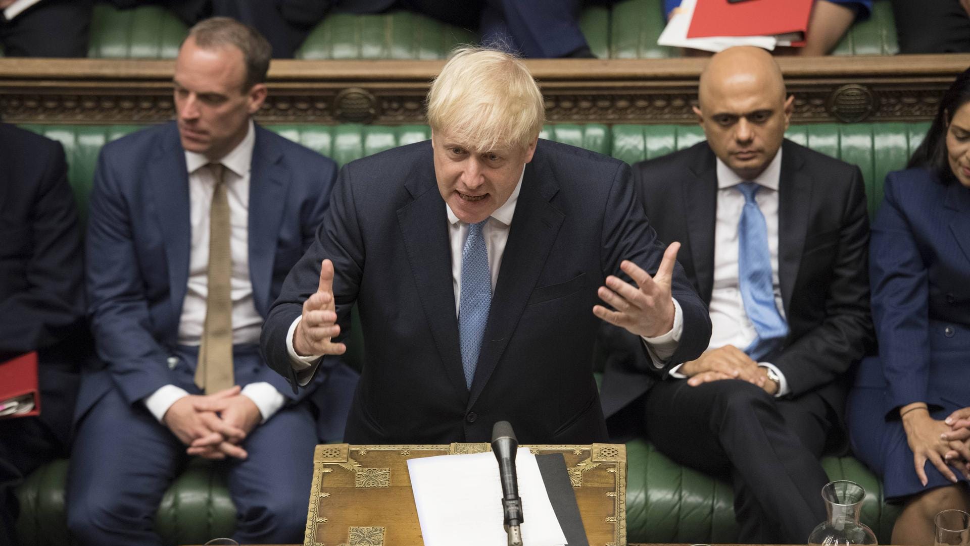 Debatte um seine neuen Brexit-Pläne: Premierminister Boris Johnson spricht im britischen Unterhaus.