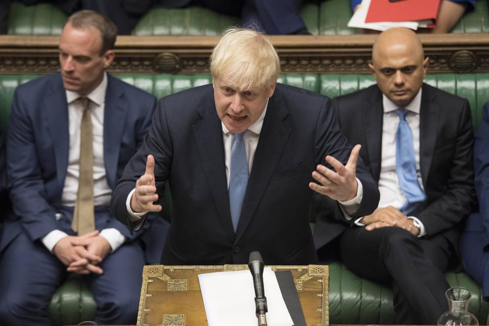 Debatte um seine neuen Brexit-Pläne: Premierminister Boris Johnson spricht im britischen Unterhaus.