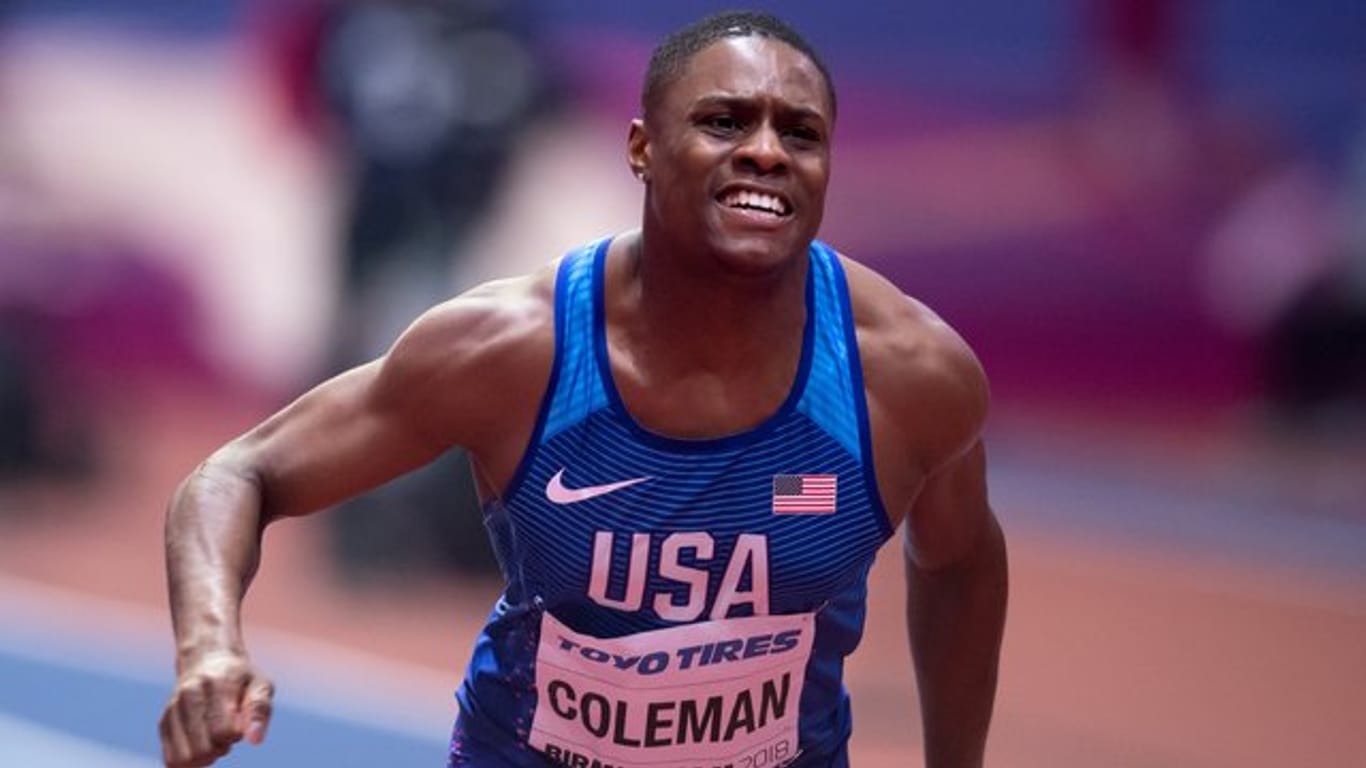 Kann trotz verpasster Dopingtests in Doha starten: Christian Coleman.