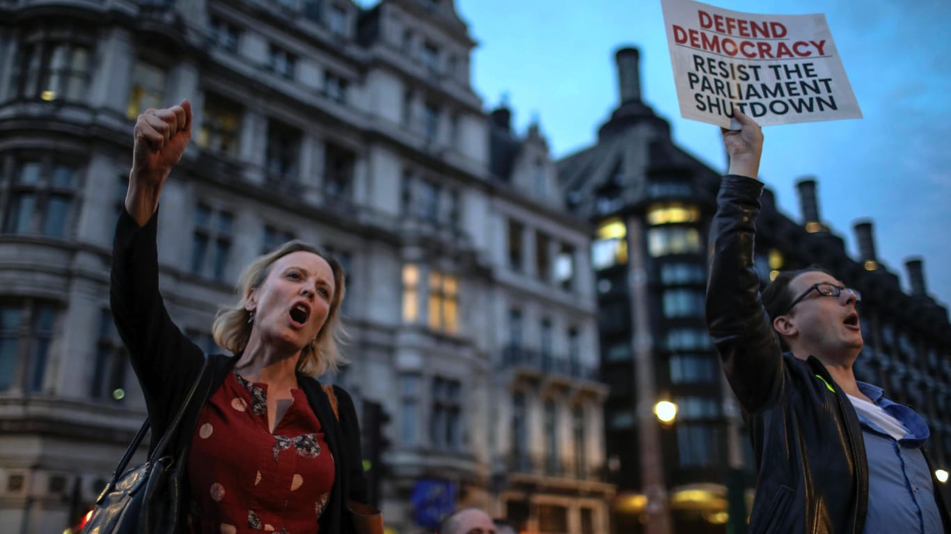Protest von Johnson-Gegnern in London.