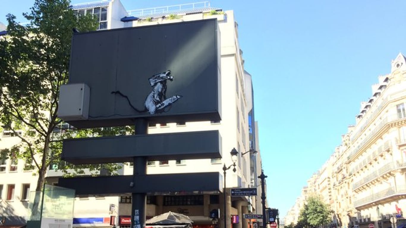 Ein Werk des britischen Streetart-Künstlers Banksy in Paris.