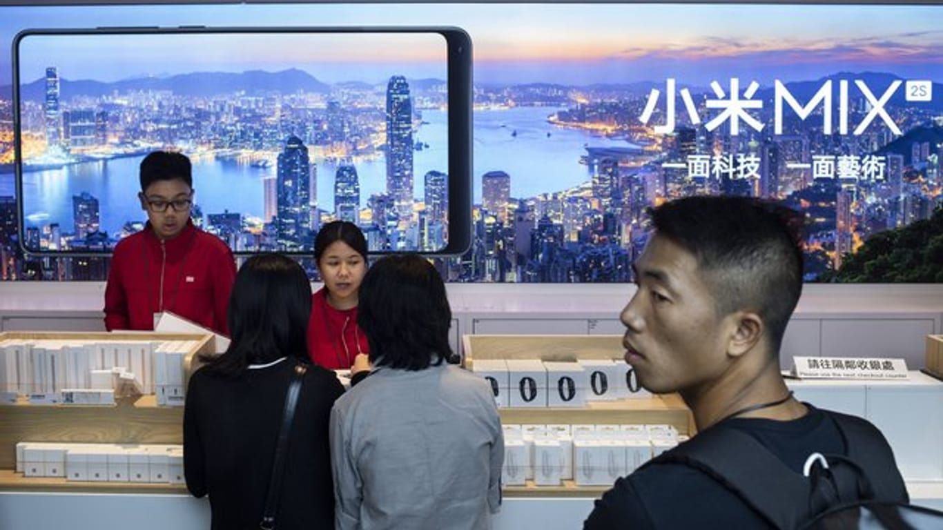 Flagshipstore des chinesischen Smartphone-Herstellers Xiaomi in Hongkong.