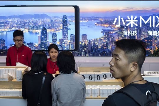 Flagshipstore des chinesischen Smartphone-Herstellers Xiaomi in Hongkong.