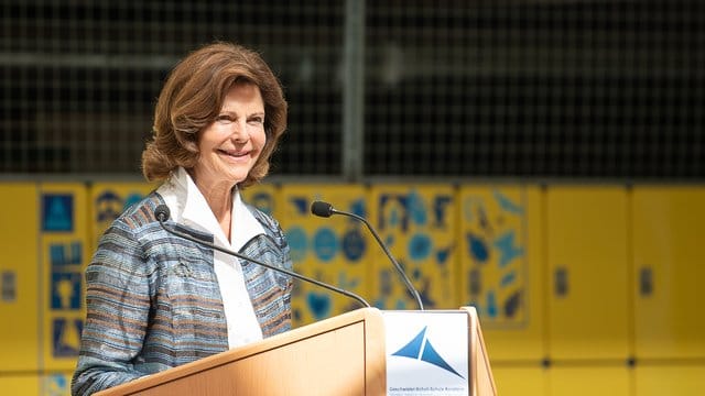 Königin Silvia von Schweden zu Besuch in Konstanz am Bodensee.