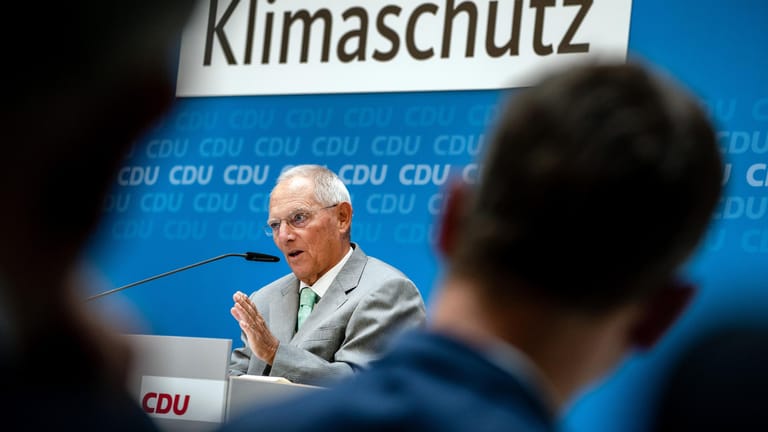 Wolfgang Schäuble: Der Bundestagspräsident und CDU-Politiker hält einen Impulsvortrag beim CDU-Werkstattgespräch zum Klimaschutz.