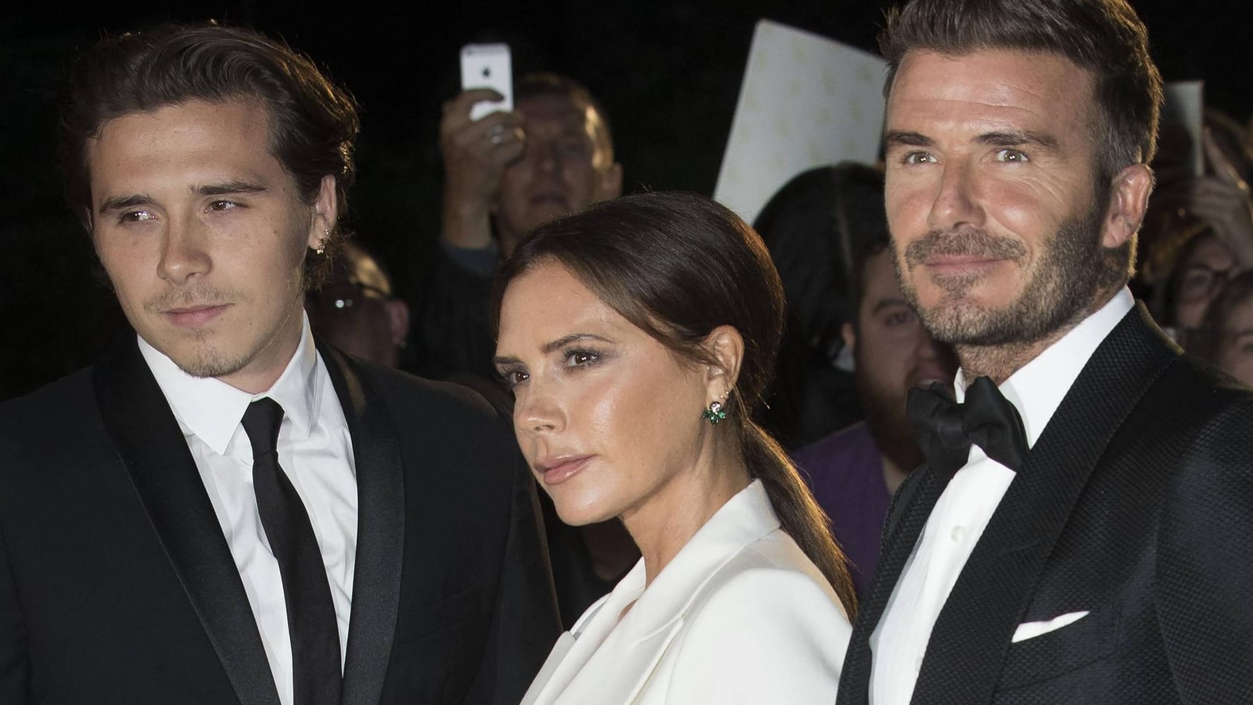 Brooklyn, David und Victoria Beckham: Sie kamen gemeinsam zur Preisverleihung in London.