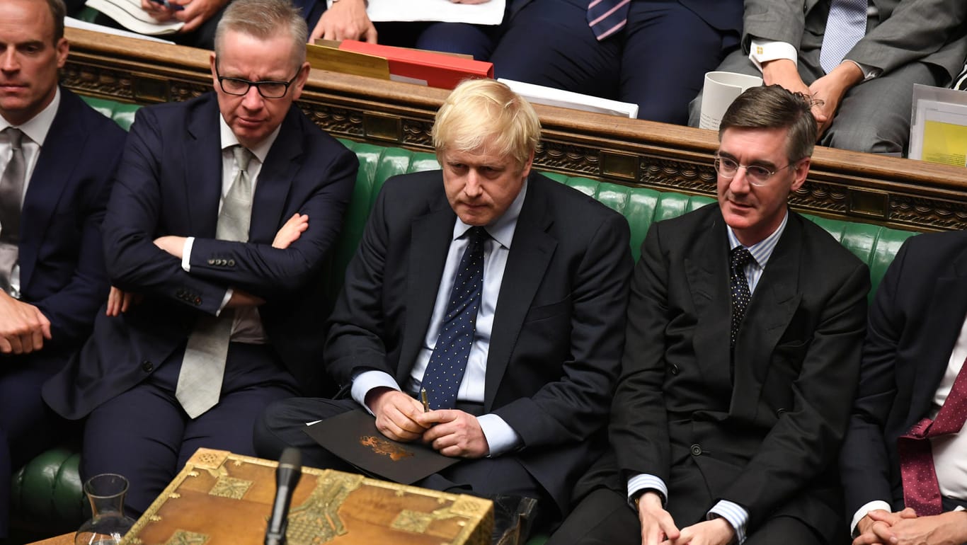 Der britische Premier Boris Johnson im Parlament.