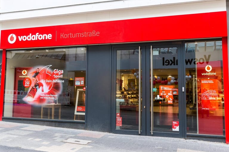 Eine Vodafone-Filiale: Nutzer beschwerten sich vermehrt über Netz-Störungen.