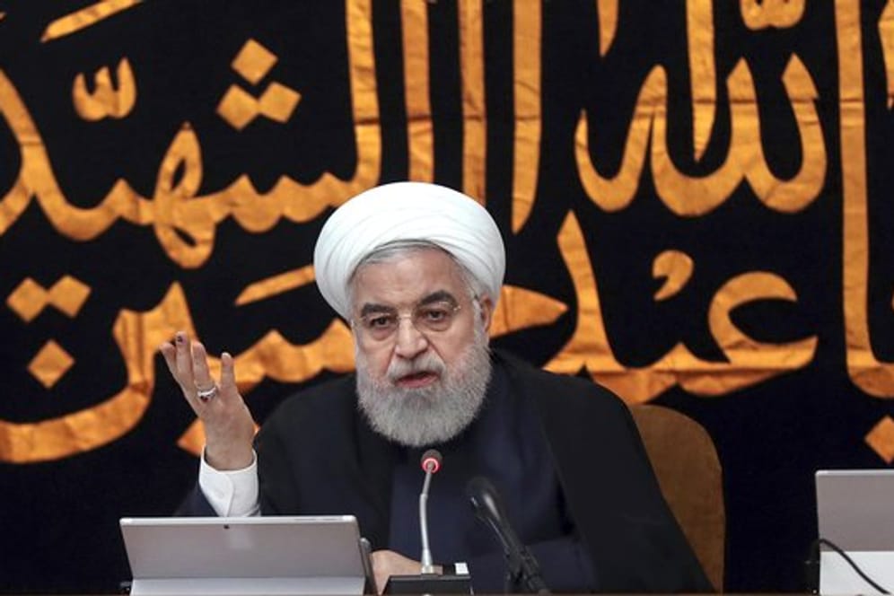 Präsident Hassan Ruhani am Mittwoch bei einer Kabinettssitzung in Teheran.