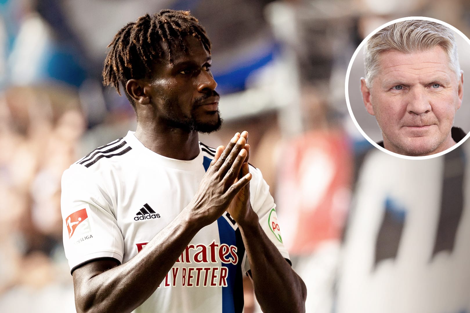 Leistungsträger beim HSV: Bakery Jatta hat trotz der Diskussionen um seine Vergangenheit alle sechs Saisonspiele des HSV von Beginn an bestritten. Stefan Effenberg ist beeindruckt vom Linksaußen.