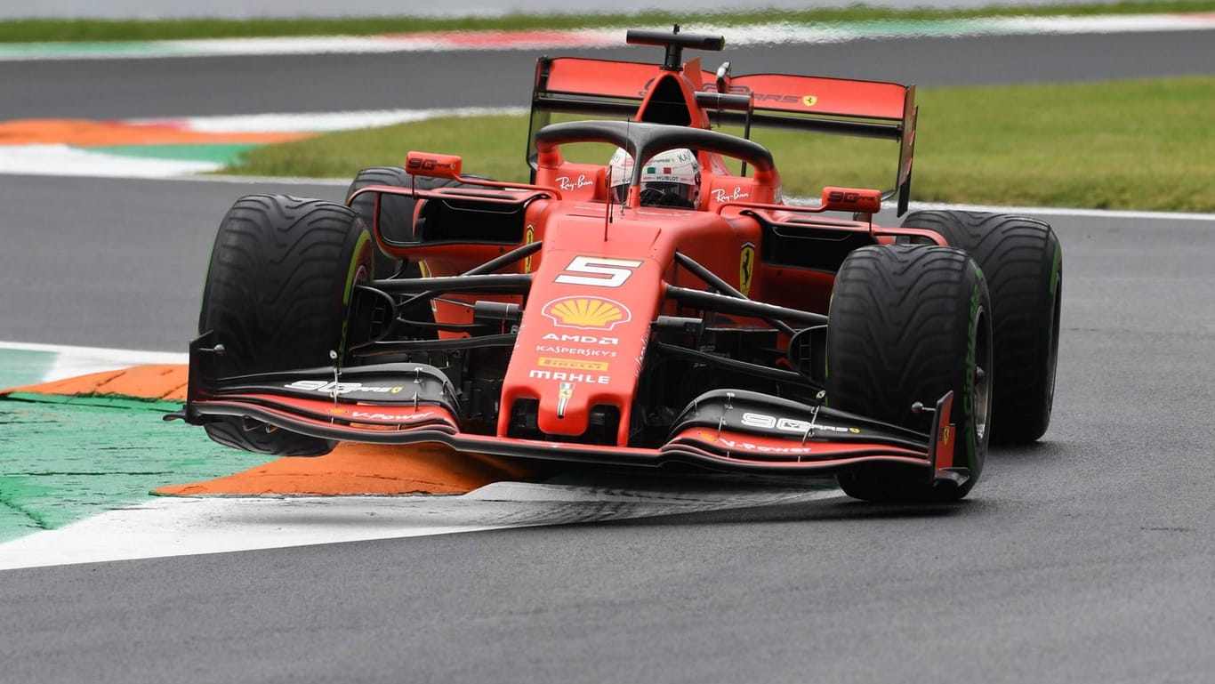 Sebastian Vettel: Der Ferrari-Pilot kam im Training auch ins Rutschen.
