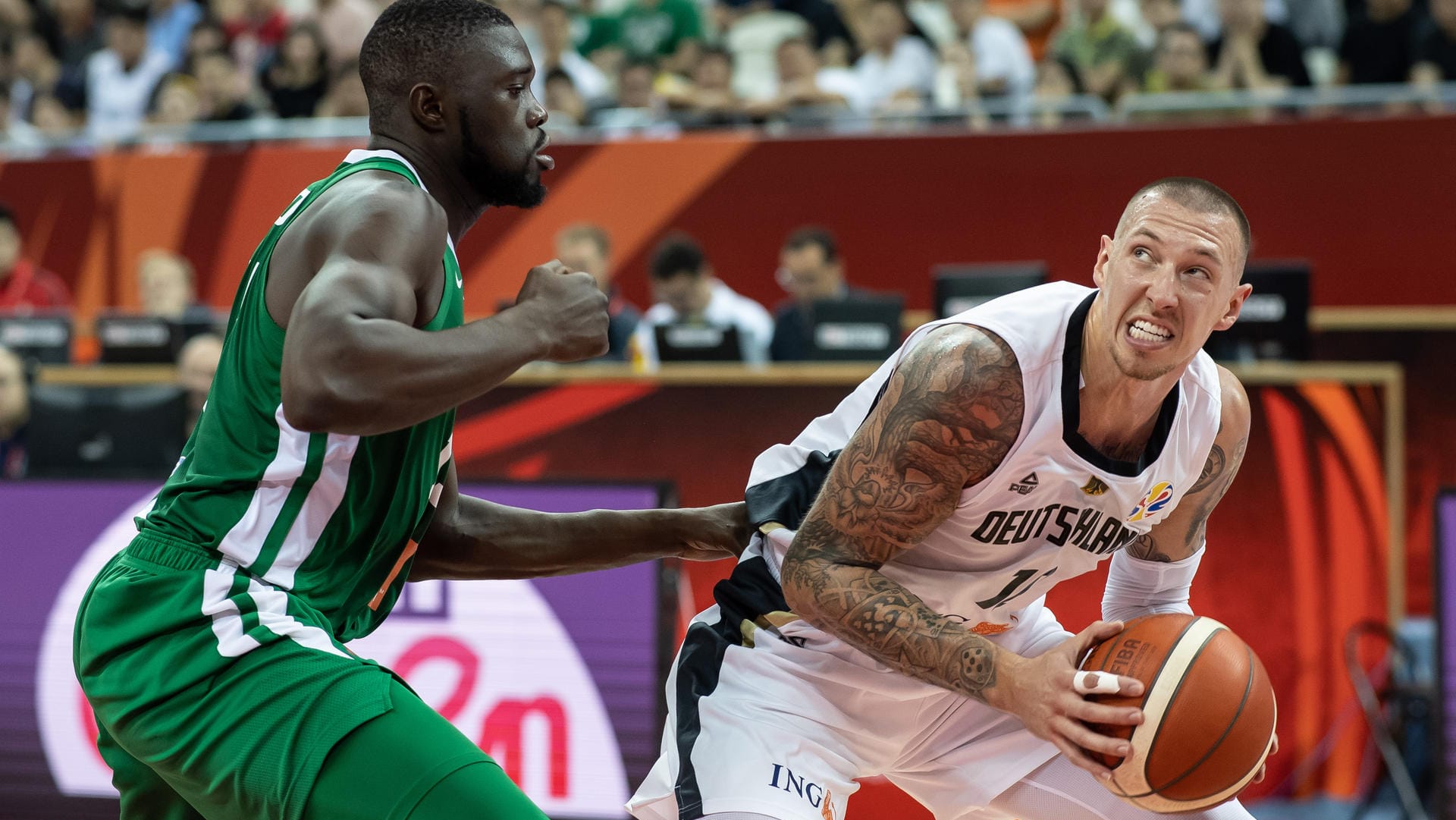 Gewann mit seinem Team gegen den Senegal: DBB-Spieler Daniel Theis.