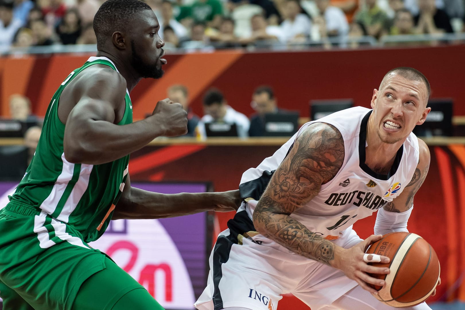 Gewann mit seinem Team gegen den Senegal: DBB-Spieler Daniel Theis.