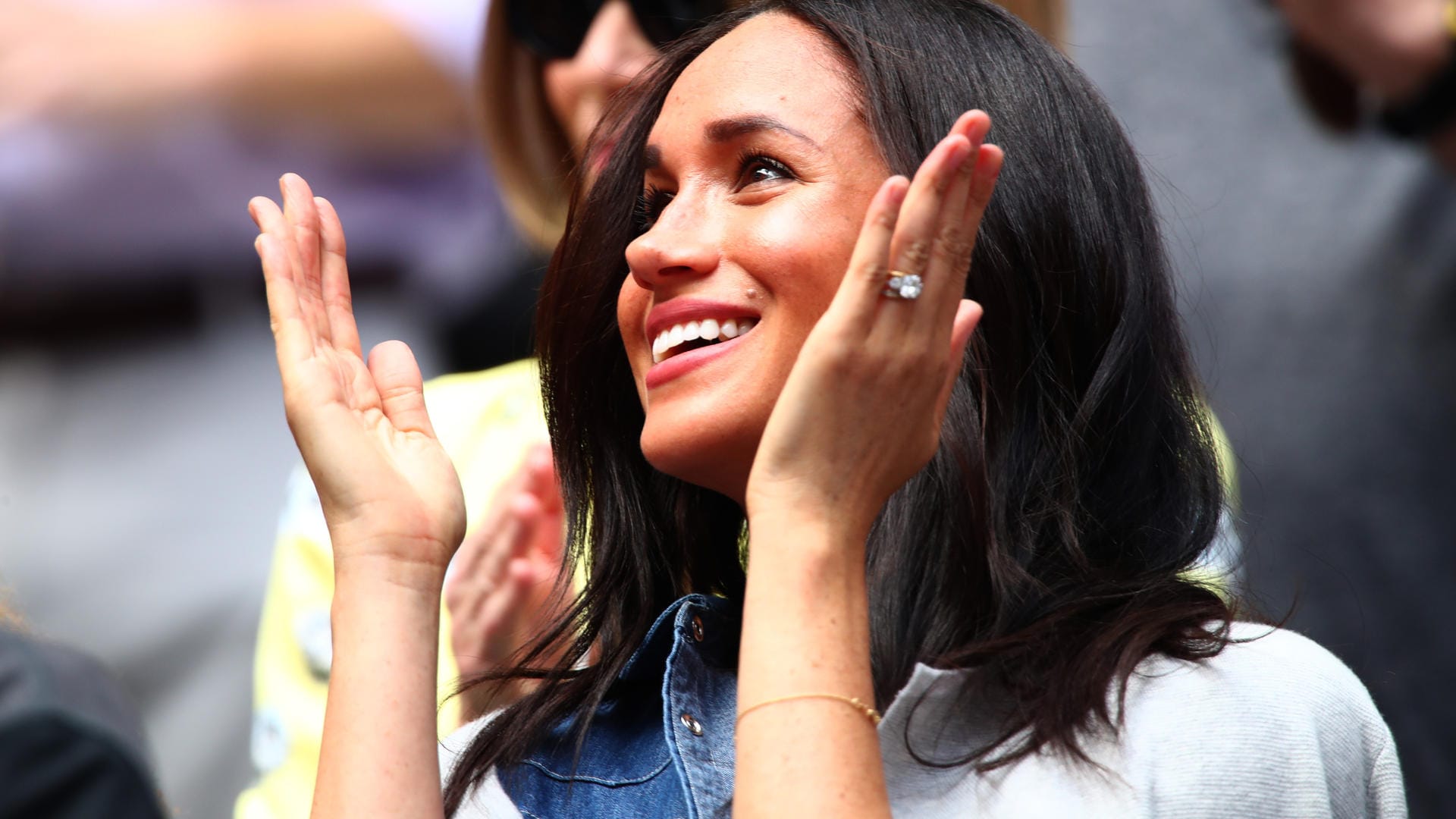 Herzogin Meghan: Sie nahm am Samstag in der Friends Box von Serena Williams Platz.