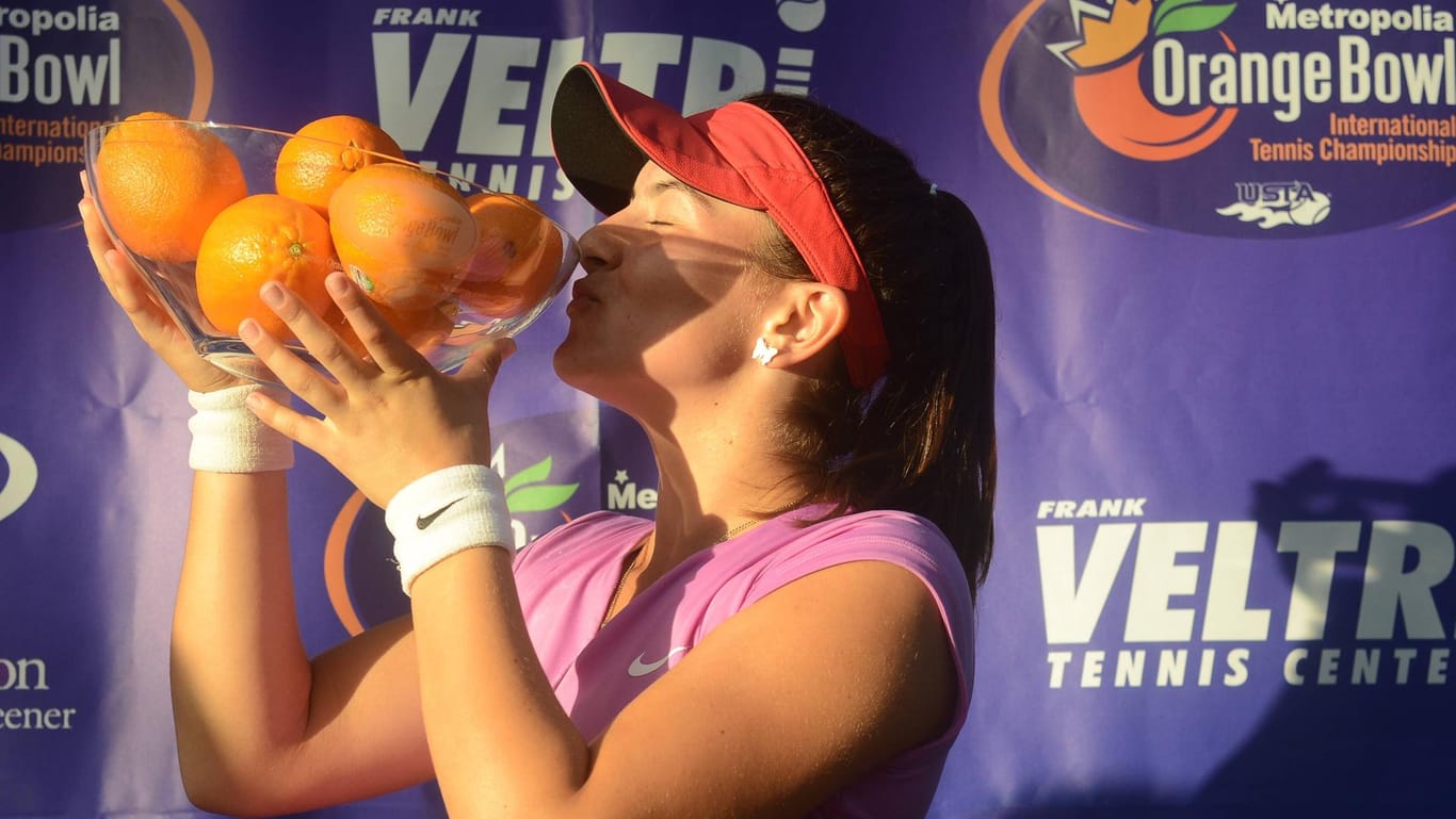 Schon lange erfolgreich: Bianca Andreescu im Jahr 2015 nach dem Gewinn des Welt-Junioren-Turniers "Orange Bowl".