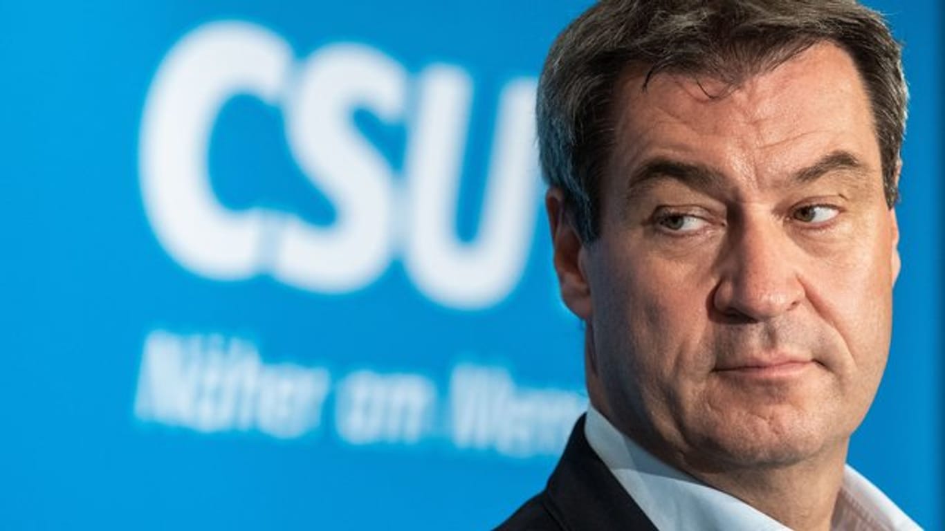 Bayerns Ministerpräsident Markus Söder am Samstag nach einer Vorstandsklausur der CSU.