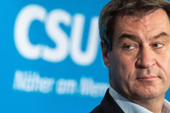 Bayerns Ministerpräsident Markus Söder am Samstag nach einer Vorstandsklausur der CSU.