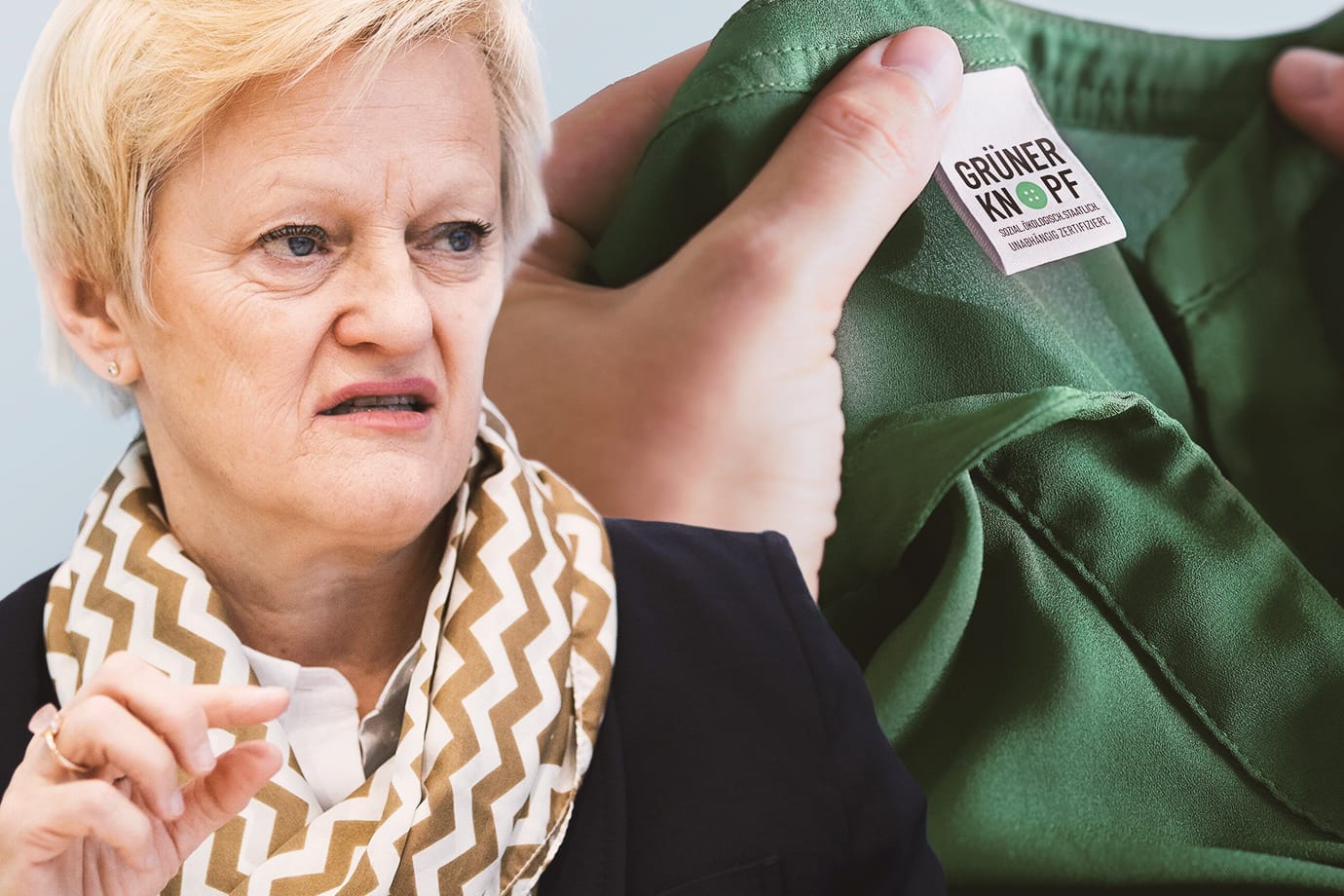 Renate Künast und der "Grüne Knopf": Die Grünen-Politikerin kritisiert unter anderem, dass das neue Siegel nicht den gesamten Produktionsprozess umfasse.