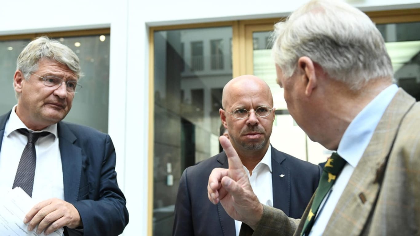 Jörg Meuthen, Andreas Kalbitz, Alexander Gauland (v.l.).